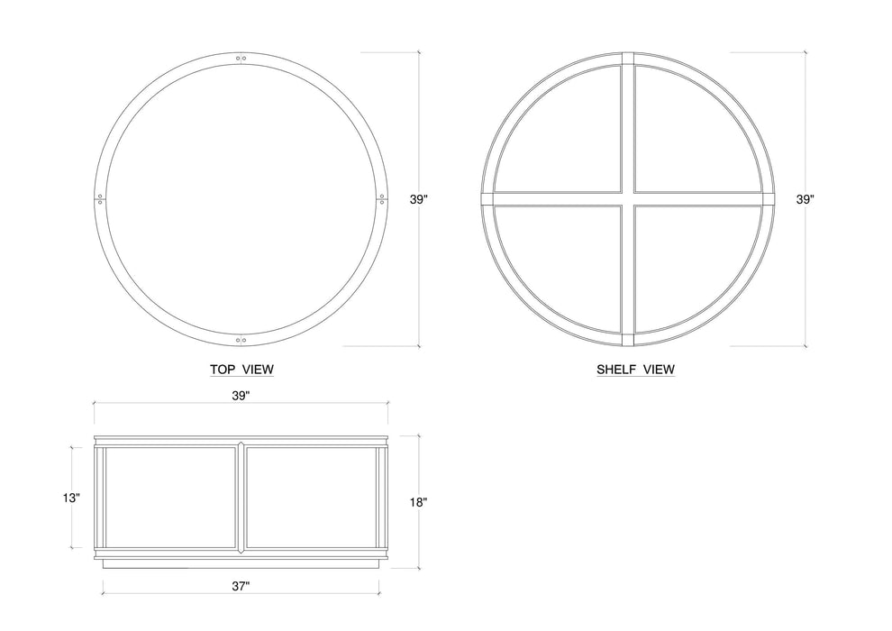 Bramble - Cohan Coffee Table Small w/ Wood Shelf - BR-28503 - GreatFurnitureDeal