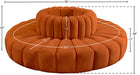 Meridian Furniture - Arc Velvet 8 Piece Sectional in Cognac - 103Cognac-S8D - GreatFurnitureDeal