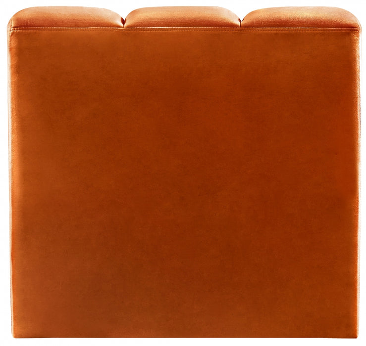Meridian Furniture - Arc Velvet Modular Chair in Cognac - 103Cognac-ST - GreatFurnitureDeal