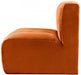 Meridian Furniture - Arc Velvet Modular Chair in Cognac - 103Cognac-ST - GreatFurnitureDeal