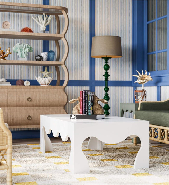 Bramble - Chloe Coffee Table in True White - 28506TRW----- - GreatFurnitureDeal