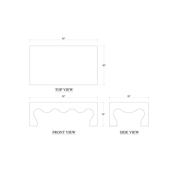 Bramble - Chloe Coffee Table in True White - 28506TRW----- - GreatFurnitureDeal