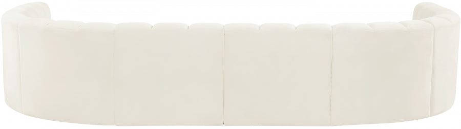 Meridian Furniture - Arc Leather 10 Piece Modular Sectional in Cream - 103Cream-S10A - GreatFurnitureDeal