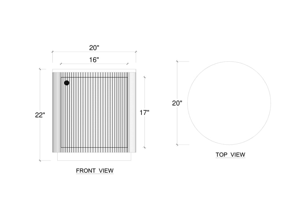 Bramble - Kraton Small Bedside Table - BR-28512 - GreatFurnitureDeal