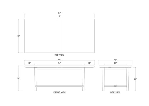 Bramble - Milton Dining Table 84'' - BR-28513 - GreatFurnitureDeal