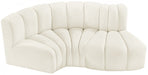 Meridian Furniture - Arc Velvet Modular Sofa in Cream - 103Cream-S3D - GreatFurnitureDeal