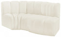 Meridian Furniture - Arc Velvet Modular Sofa in Cream - 103Cream-S3D - GreatFurnitureDeal