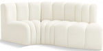 Meridian Furniture - Arc Velvet Modular Sofa in Cream - 103Cream-S3D - GreatFurnitureDeal