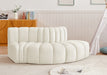 Meridian Furniture - Arc Velvet Modular Sofa in Cream - 103Cream-S3E - GreatFurnitureDeal