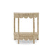 Bramble - Scalloped Half Round Side Table in Rattan Natural - 28521RNAT----- - GreatFurnitureDeal