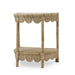 Bramble - Scalloped Half Round Side Table in Rattan Natural - 28521RNAT----- - GreatFurnitureDeal