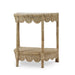 Bramble - Scalloped Half Round Side Table in Rattan Natural - 28521RNAT----- - GreatFurnitureDeal