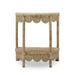Bramble - Scalloped Half Round Side Table in Rattan Natural - 28521RNAT----- - GreatFurnitureDeal
