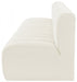 Meridian Furniture - Arc Velvet 4 Piece Sectional in Cream - 103Cream-S4E - GreatFurnitureDeal