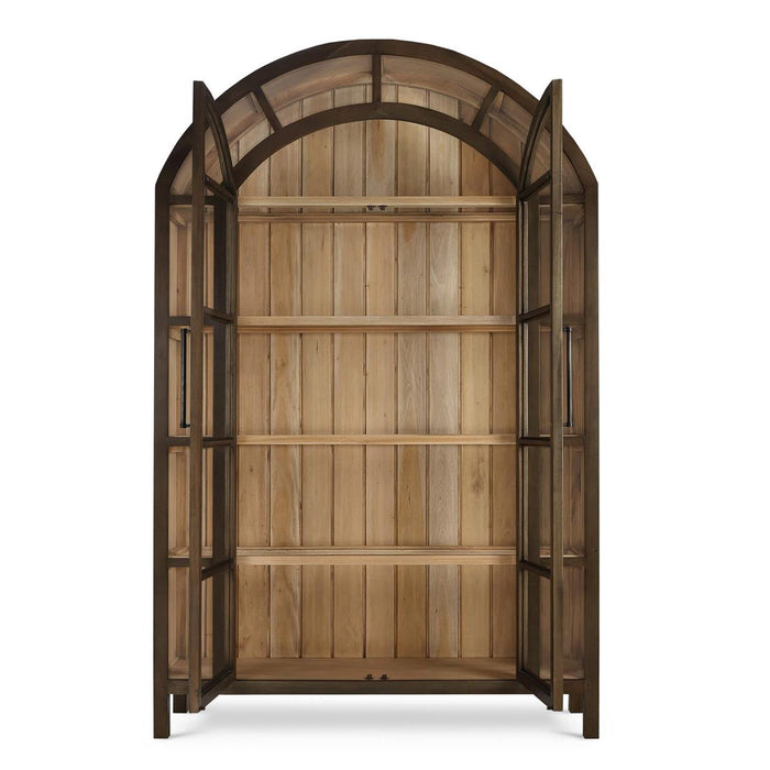 Bramble - Vannes 2 Door Display Cabinet in Straw Wash w/ Driftwood Interior - 28526STW-DRW---