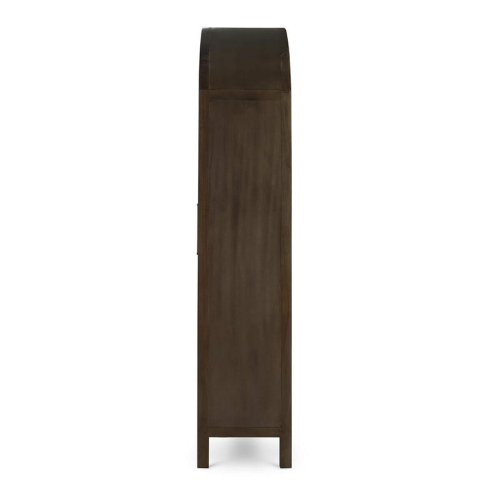 Bramble - Vannes 2 Door Display Cabinet in Straw Wash w/ Driftwood Interior - 28526STW-DRW---