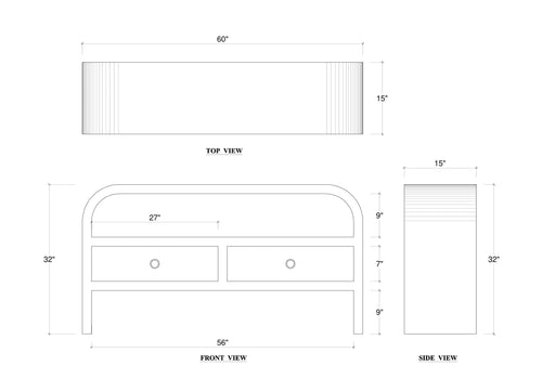 Bramble - Vannes Console Table w/ 2 Drawers - BR-28527 - GreatFurnitureDeal