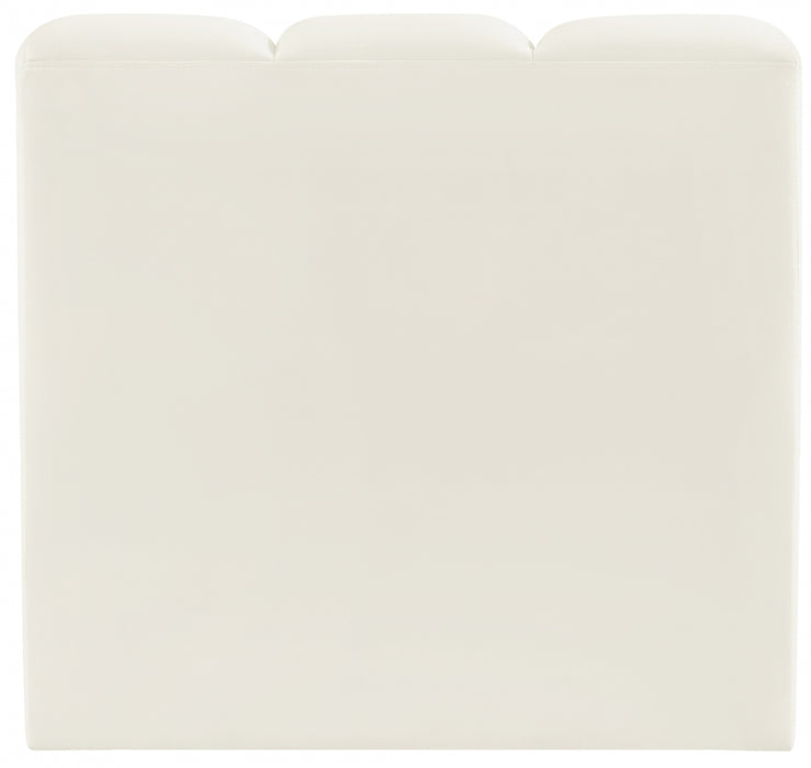 Meridian Furniture - Arc Velvet Modular Chair in Cream - 103Cream-ST - GreatFurnitureDeal