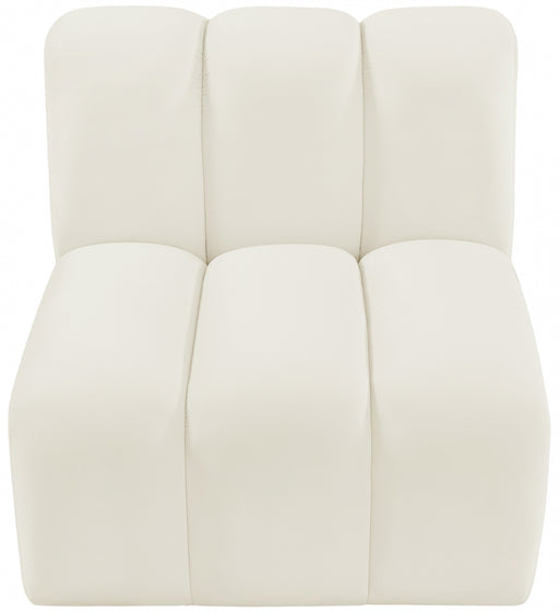Meridian Furniture - Arc Velvet Modular Chair in Cream - 103Cream-ST - GreatFurnitureDeal