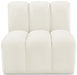 Meridian Furniture - Arc Velvet Modular Chair in Cream - 103Cream-ST - GreatFurnitureDeal