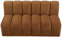 Meridian Furniture - Arc Velvet Modular Sofa in Saddle - 103Saddle-S2A - GreatFurnitureDeal