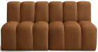 Meridian Furniture - Arc Velvet Modular Sofa in Saddle - 103Saddle-S2A - GreatFurnitureDeal