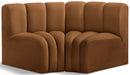 Meridian Furniture - Arc Velvet Modular Sofa in Saddle - 103Saddle-S2B - GreatFurnitureDeal