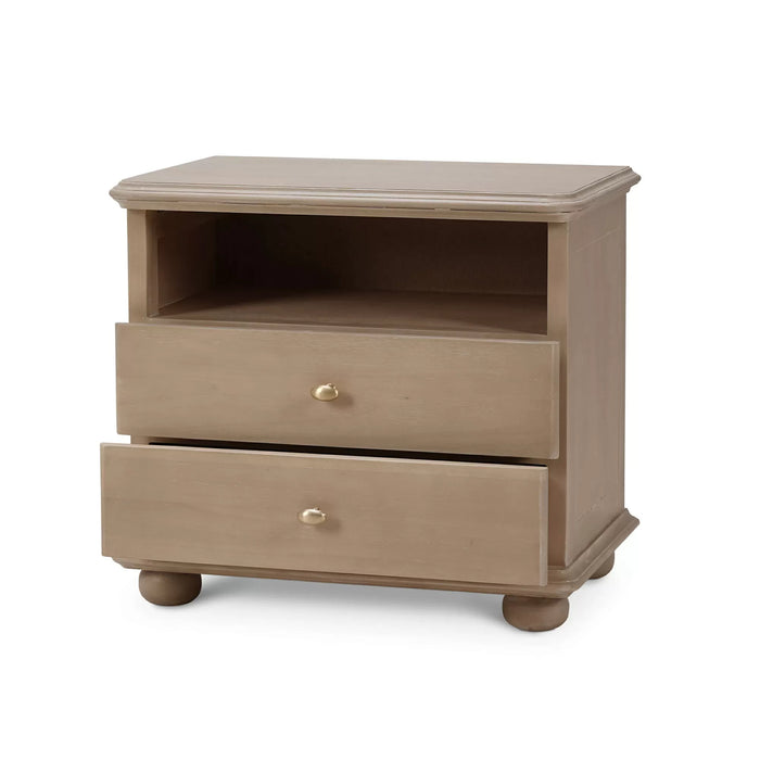 Bramble - Luna Open Shelf w/ 2 Drawers Bedside Table - BR-28550 - GreatFurnitureDeal