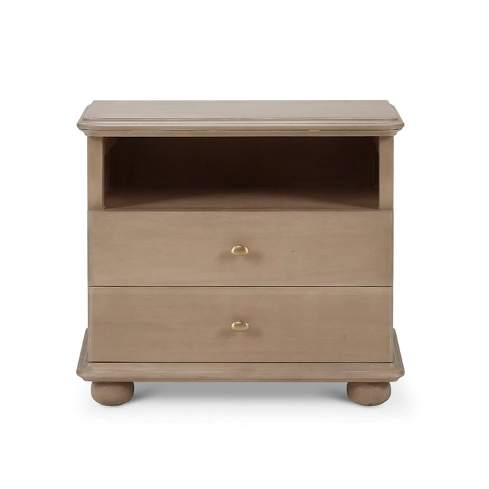 Bramble - Luna Open Shelf w/ 2 Drawers Bedside Table - BR-28550 - GreatFurnitureDeal