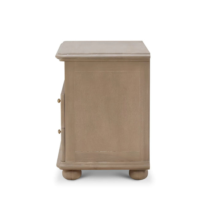 Bramble - Luna Open Shelf w/ 2 Drawers Bedside Table - BR-28550 - GreatFurnitureDeal