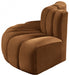 Meridian Furniture - Arc Velvet Modular Sofa in Saddle - 103Saddle-S3E - GreatFurnitureDeal