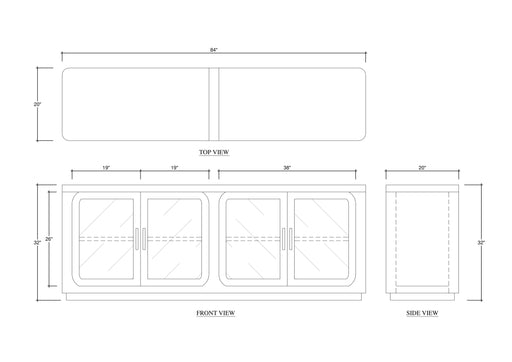 Bramble - Corte 4 Door Sideboard - BR-28553 - GreatFurnitureDeal
