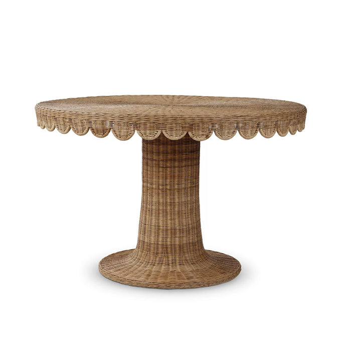 Bramble - Scalloped Round Rattan Dining Table 48'' - BR-28555 - GreatFurnitureDeal