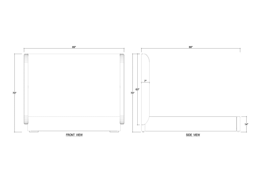Bramble - Luxor 67''H Upholstered King Bed - BR-28563 - GreatFurnitureDeal