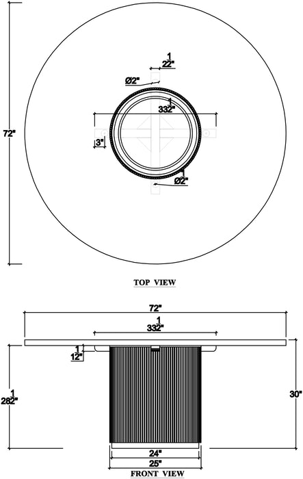 Bramble - Kraton Round Dining Table 72'' in Batavia Black - US-WS-28569BBA-----