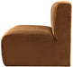 Meridian Furniture - Arc Velvet Modular Chair in Saddle - 103Saddle-ST - GreatFurnitureDeal