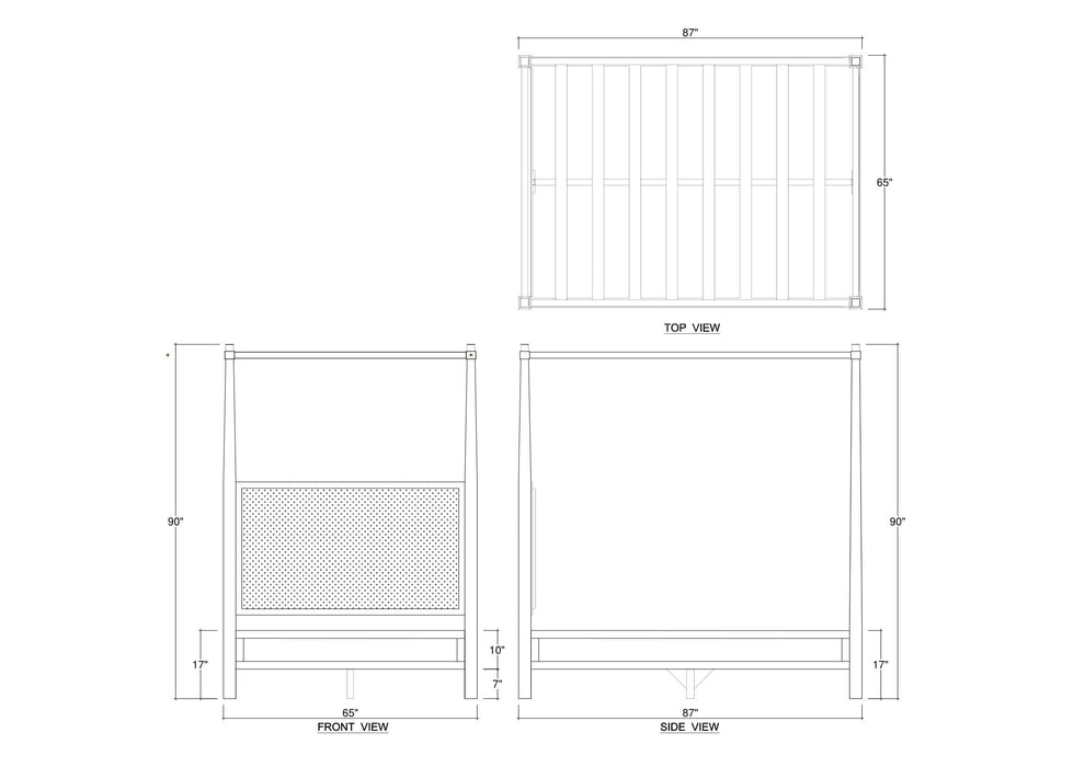 Bramble - Luna Canopy Bed Queen - BR-28575 - GreatFurnitureDeal