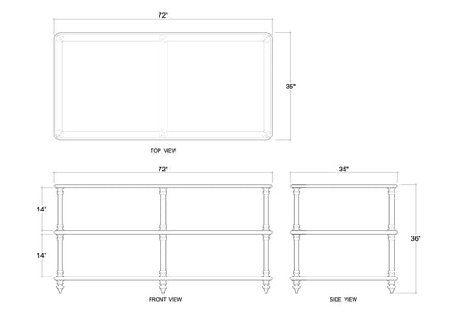 Bramble - Tropic Kitchen Island 72'' - BR-28582 - GreatFurnitureDeal