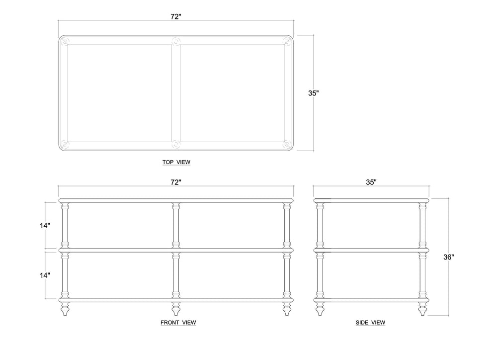 Bramble - Tropic Kitchen Island 72'' - BR-28582 - GreatFurnitureDeal