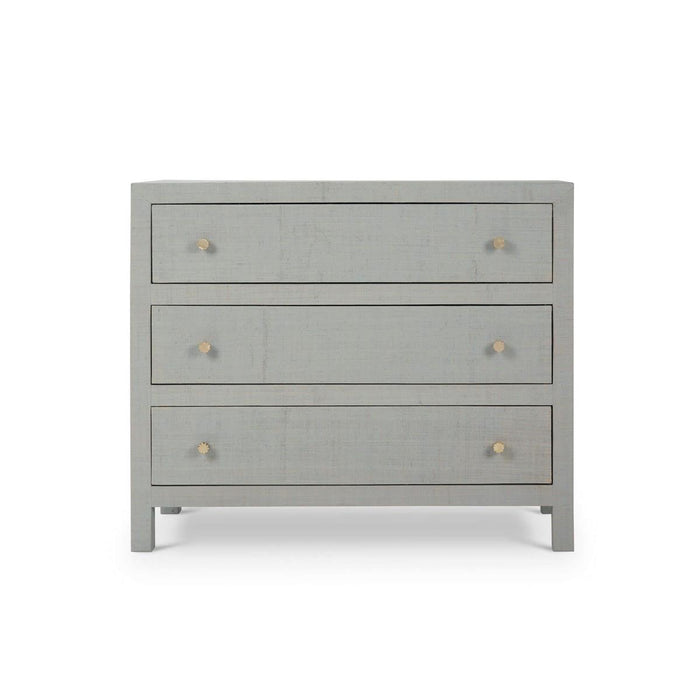 Bramble - Kagu 3 Drawer Dresser Wrapped in Raffia Pale Blue - 28583RFPB-----