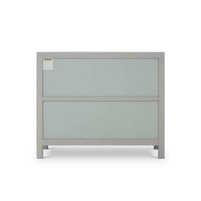 Bramble - Kagu 3 Drawer Dresser Wrapped in Raffia Pale Blue - 28583RFPB-----