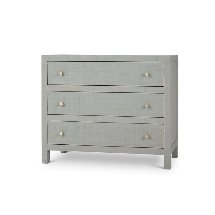 Bramble - Kagu 3 Drawer Dresser Wrapped in Raffia Pale Blue - 28583RFPB-----