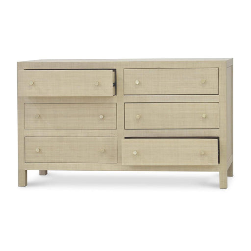 Bramble - Kagu 6 Drawer Dresser w/ Raffia - BR-28584 - GreatFurnitureDeal