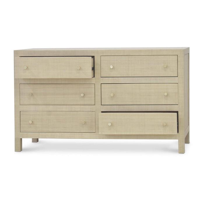 Bramble - Kagu 6 Drawer Dresser w/ Raffia - BR-28584