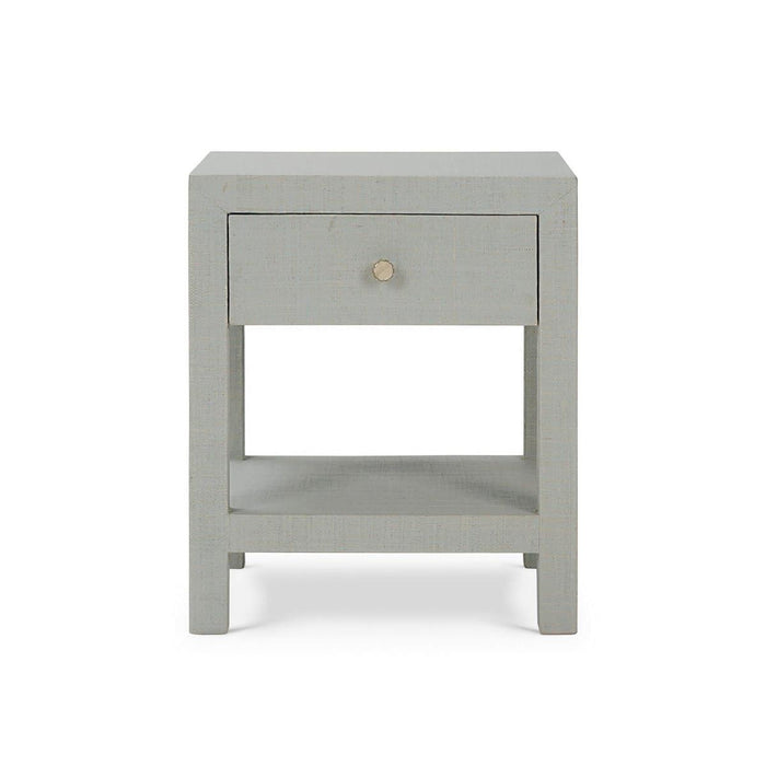 Bramble - Kagu 1 Drawer Nightstand Wrapped in Raffia Pale Blue Wash - 28585RFPB-----