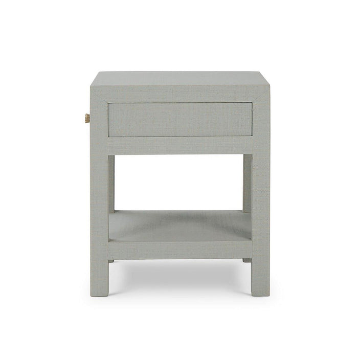 Bramble - Kagu 1 Drawer Nightstand Wrapped in Raffia Pale Blue Wash - 28585RFPB-----