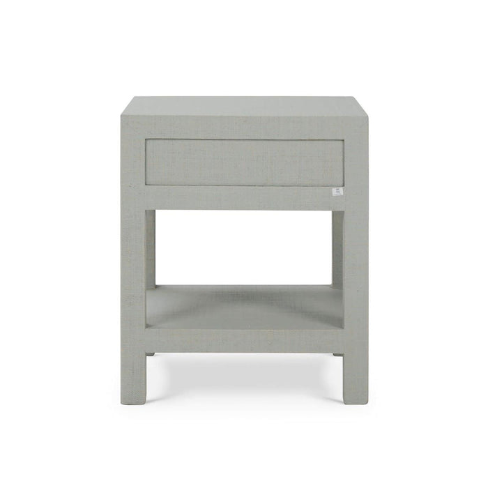 Bramble - Kagu 1 Drawer Nightstand Wrapped in Raffia Pale Blue Wash - 28585RFPB-----