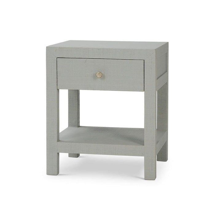 Bramble - Kagu 1 Drawer Nightstand Wrapped in Raffia Pale Blue Wash - 28585RFPB-----