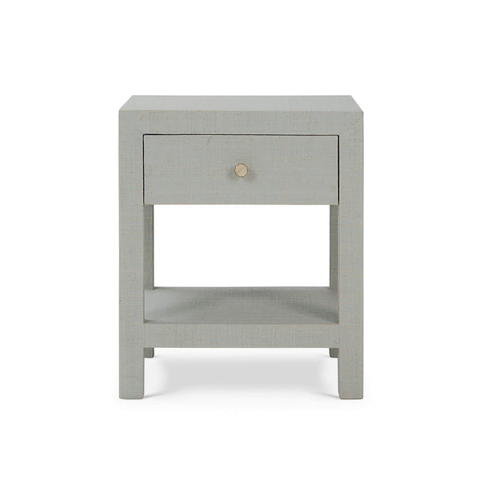 Bramble - Kagu 1 Drawer Nightstand Wrapped in Raffia Pale Blue Wash - 28585RFPB----- - GreatFurnitureDeal