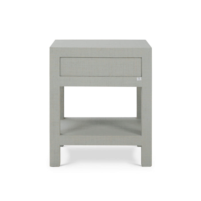 Bramble - Kagu 1 Drawer Nightstand Wrapped in Raffia Pale Blue Wash - 28585RFPB----- - GreatFurnitureDeal
